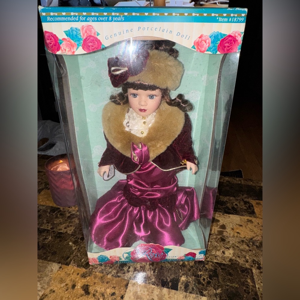 🌹 Vintage Victorian Rose Porcelain Doll 1997 Melissa Jane Item 18799